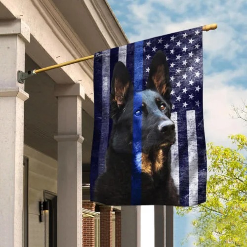 Police Dog thin blue line flag Picture 2
