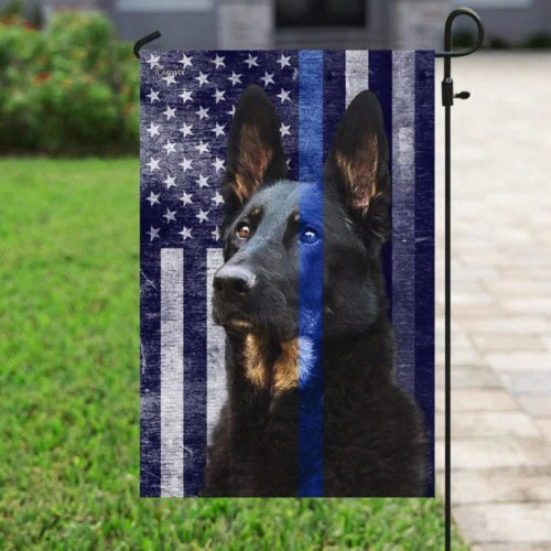 Police Dog thin blue line flag Picture 3