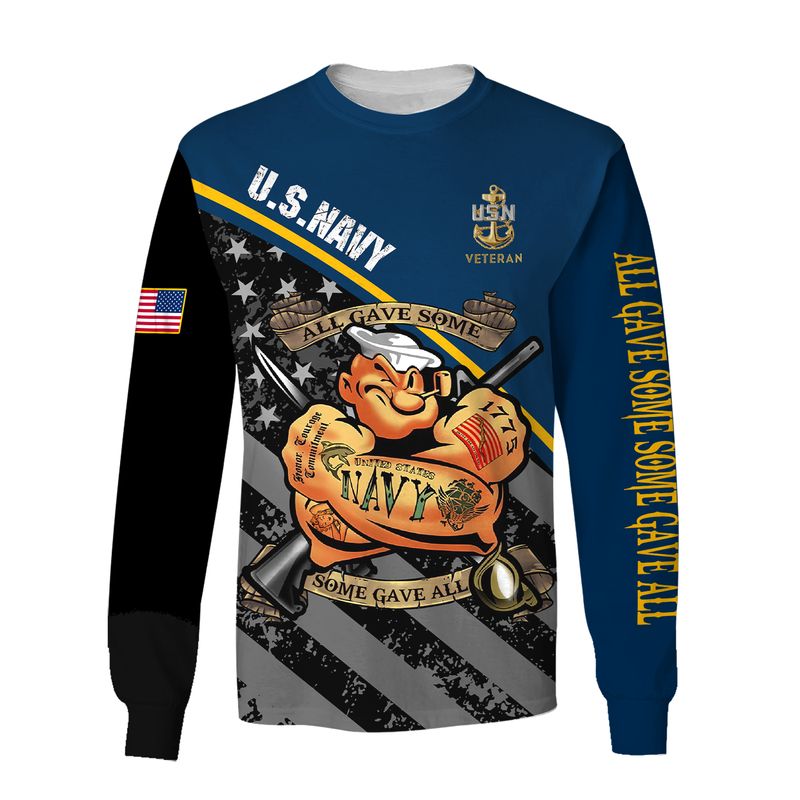 Popeye Navy veteran all gave some 3d sweatshirt