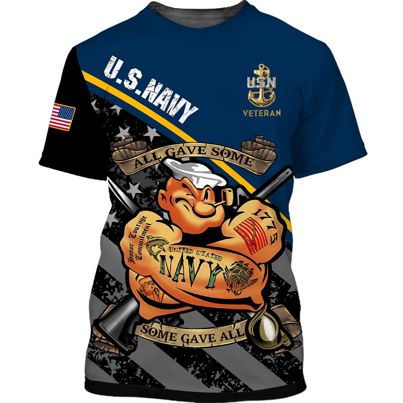 Popeye Navy veteran all gave some 3d t shirt