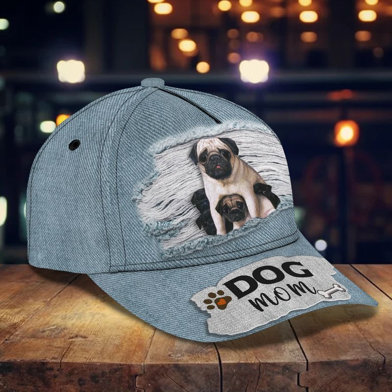 Pug dog mom classic cap hat 1