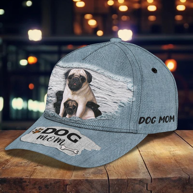 Pug dog mom classic cap hat 3