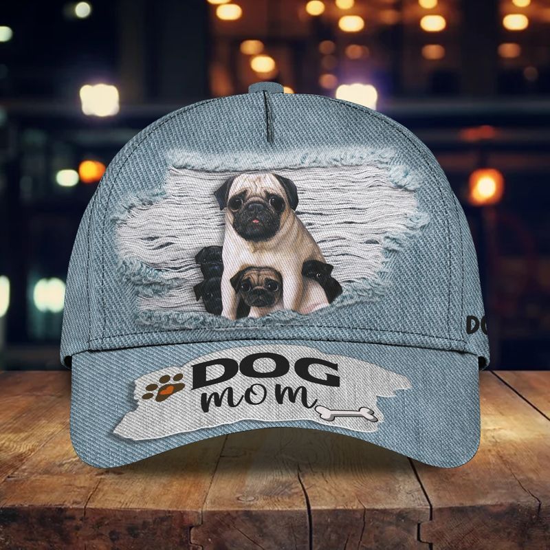 Pug dog mom classic cap hat