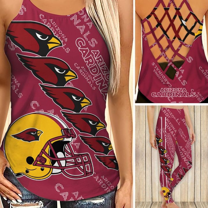 Arizona cardinals criss cross tank top and leggings – Teasearch3d 140521