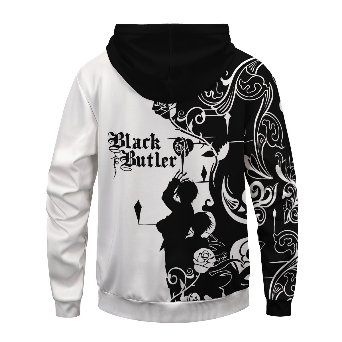 Black butler unisex pullover hoodie back