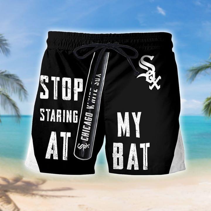 Chicago whive sox stop staring at my bat beach short – LIMITED EDITION