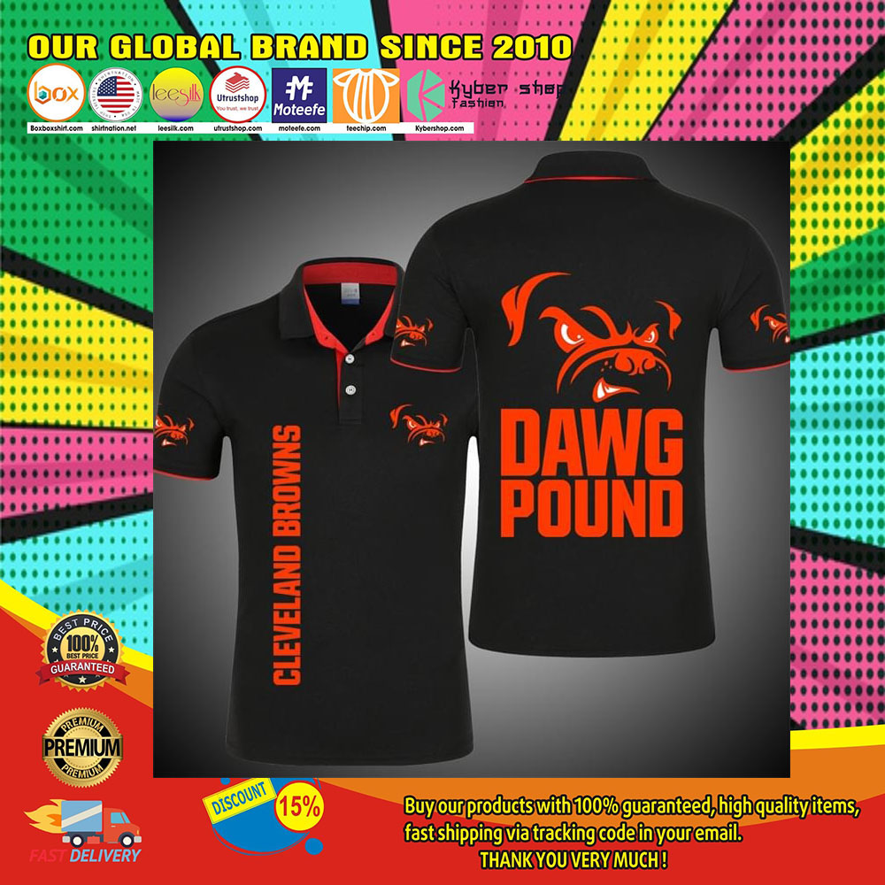Cleveland Browns Dawg Pound 3d polo shirt2