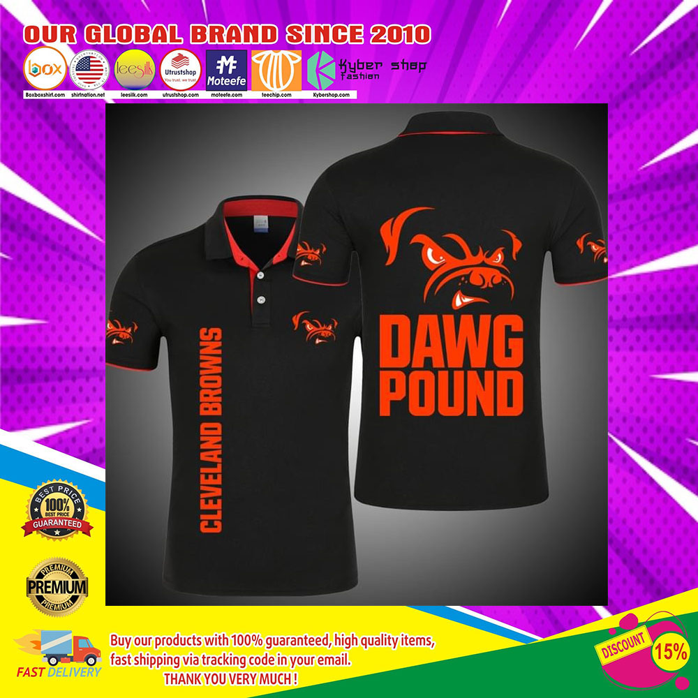 Cleveland Browns Dawg Pound 3d polo shirt4