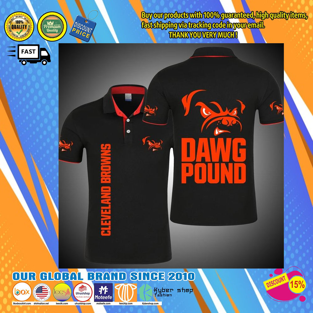 Cleveland Browns Dawg Pound 3d polo shirt5