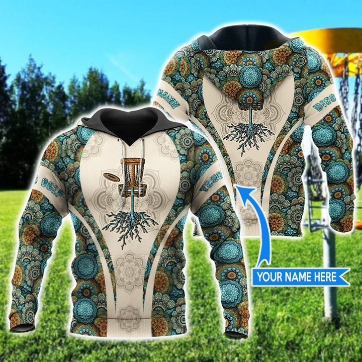 Disc golf mandala personalized 3d hoodie
