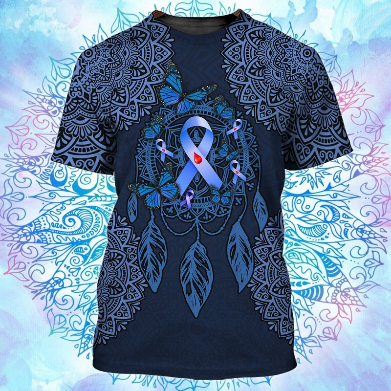 Dreamcatcher Courage faith strength hope diabetes awareness 3d t shirt