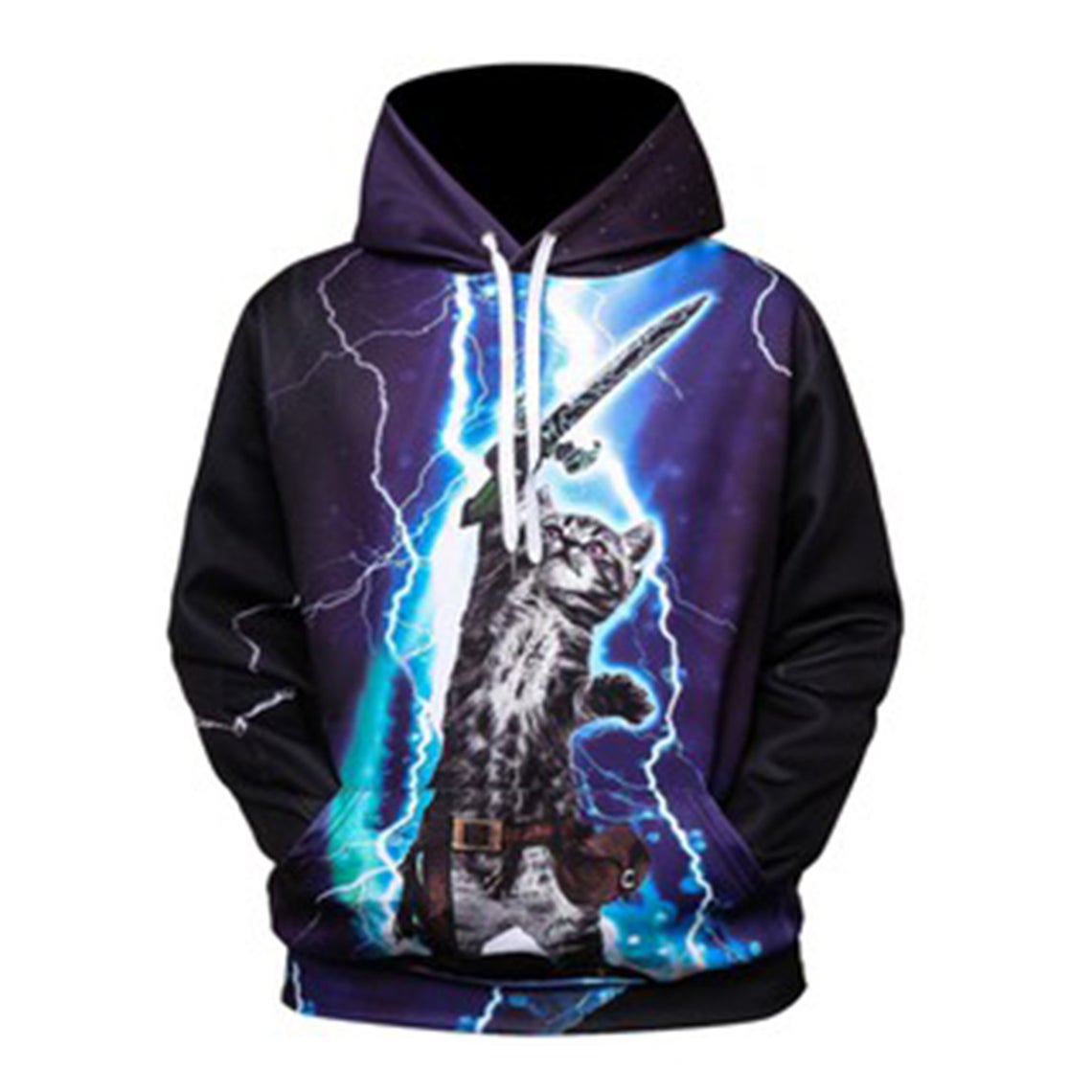 Lightning cat Lightning kitty storm 3d hoodie