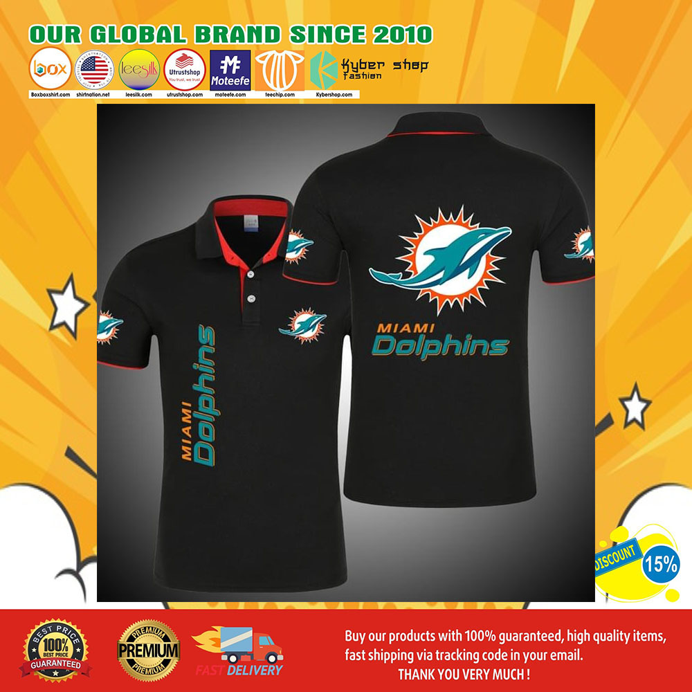 Miami Dolphins Logo 3d Polo Shirt4