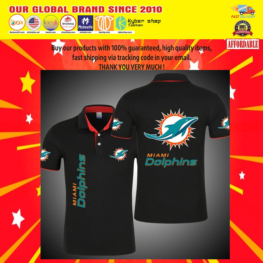 Miami Dolphins Logo 3d Polo Shirt5
