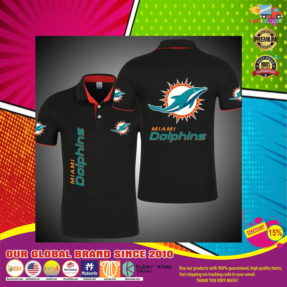 Miami Dolphins Logo 3d Polo Shirt6