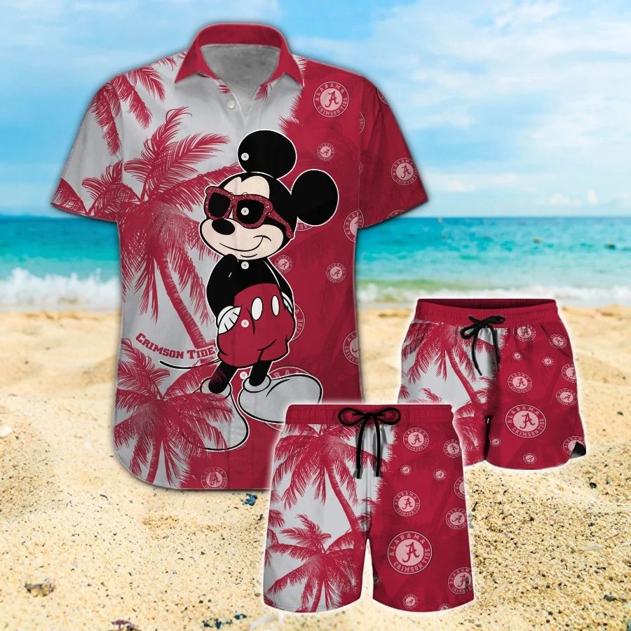 Mickey Mouse Alabama Crimson Tide hawaiian shirt and beach short – LIMITED EDITION