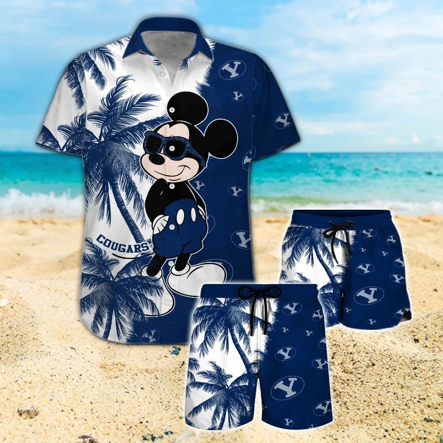 Mickey Mouse Byu Cougars hawaiian shirt and beach short – LIMITED EDITION