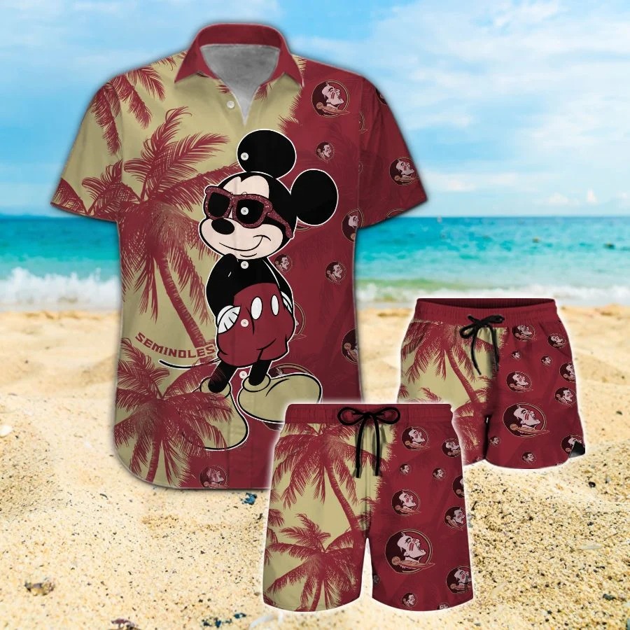Mickey Mouse Florida State Seminoles hawaiian shirt and beach short – LIMITED EDITION