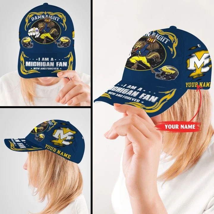 Miwo Damn right I am a Michigan fan now and forever custom cap2
