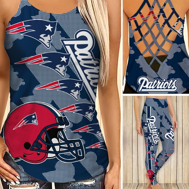 New england patriots criss cross tank top and leggings – Teasearch3d 140521
