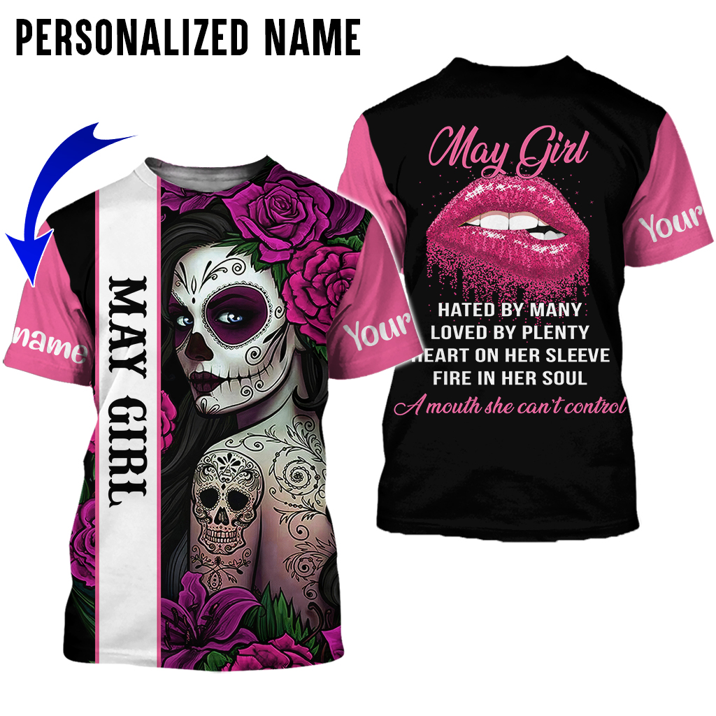 Personalized Name Tattoo May Girl 3D Full Print Clothes 1