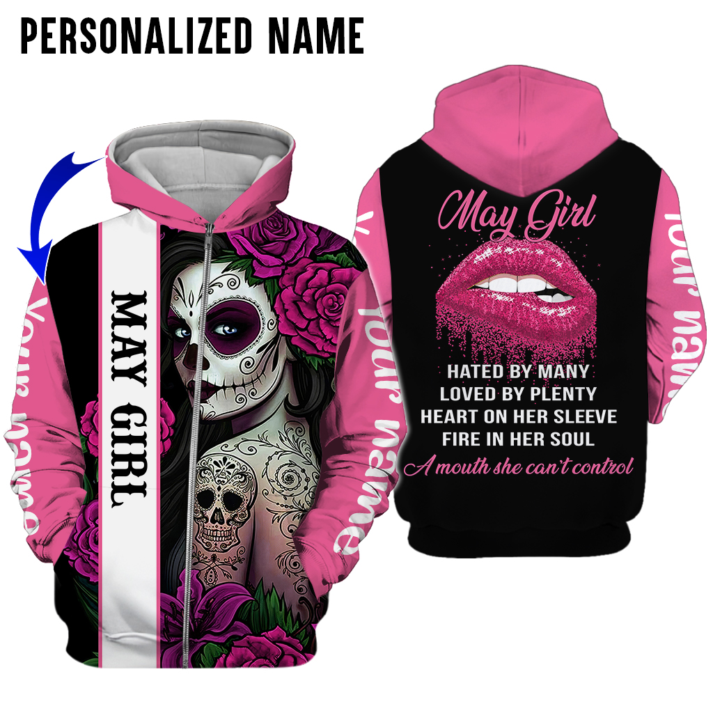 Personalized Name Tattoo May Girl 3D Full Print Clothes 3