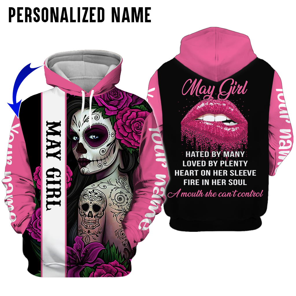 Personalized Name Tattoo May Girl 3D Full Print Clothes