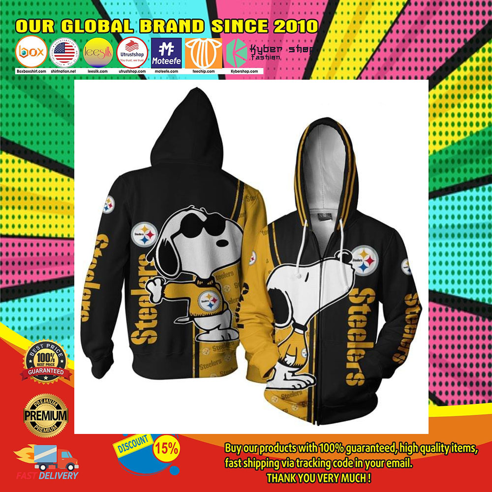 Pittsburgh Steelers Snoopy 3d Over Print Hoodie 2