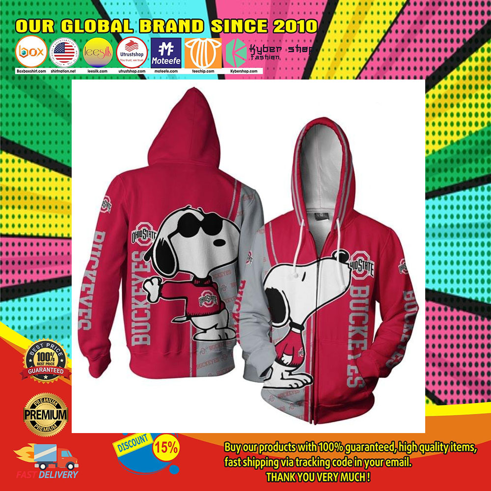 Snoopy doo Ohio Buckeyes 3d over print hoodie2
