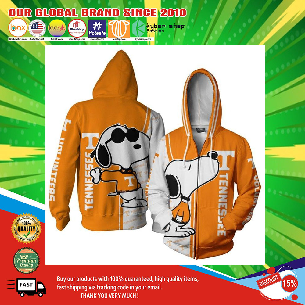 Tennessee Football Snoopy 3D Over Print Hoodie2