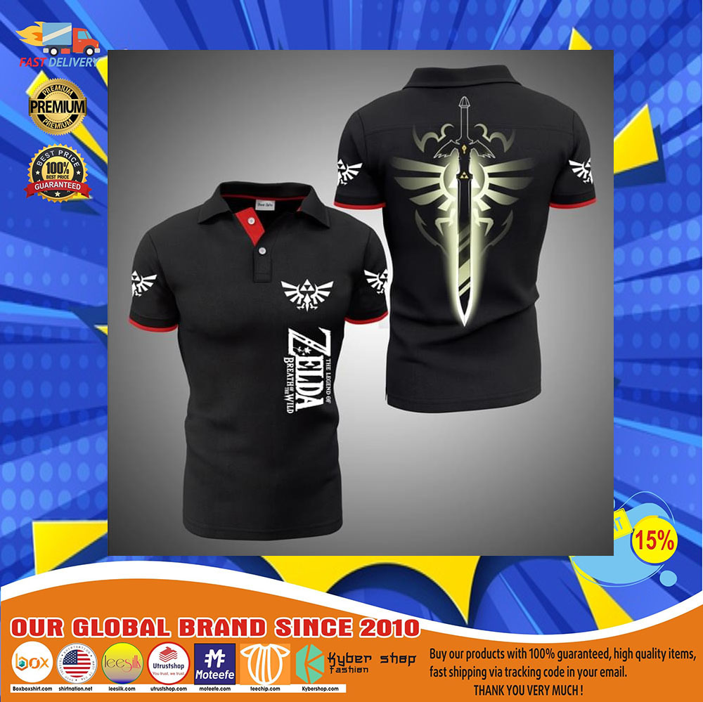 The Legend Of Zelda Breath Of The Wild 3d polo shirt28
