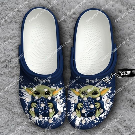 custom baby yoda hold detroit tigers all over printed crocs 1 Copy1