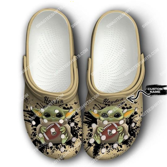 [special edition] custom baby yoda hold purdue boilermakers football all over printed crocs – maria