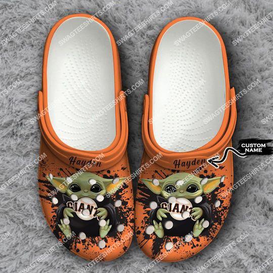 [special edition] custom baby yoda hold san francisco giants all over printed crocs – maria