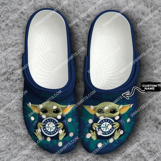 [special edition] custom baby yoda hold seattle mariners all over printed crocs – maria