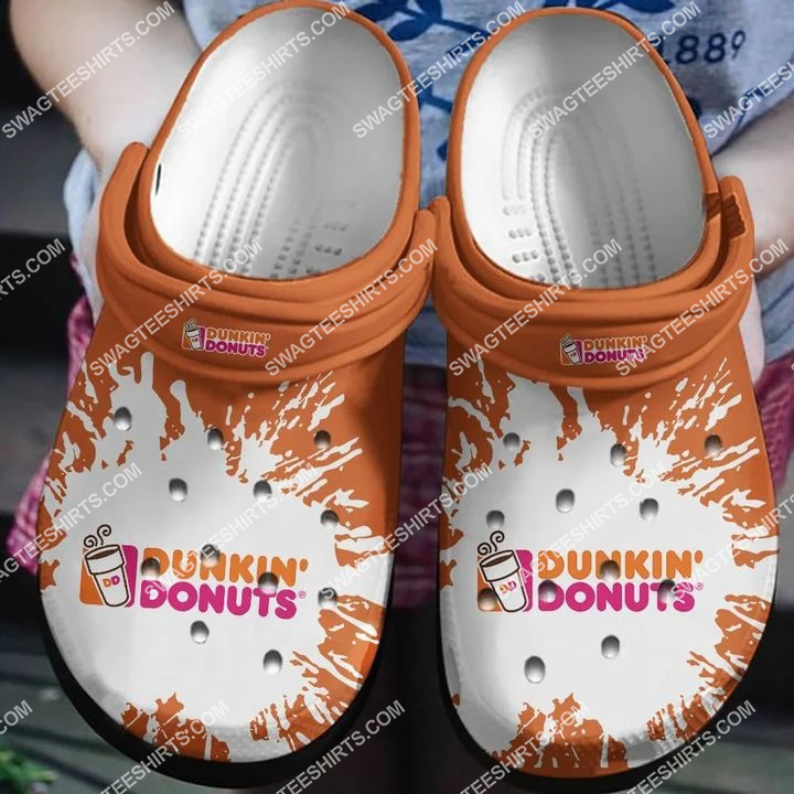 [special edition] dunkin’ donuts all over printed crocs crocband clog – maria