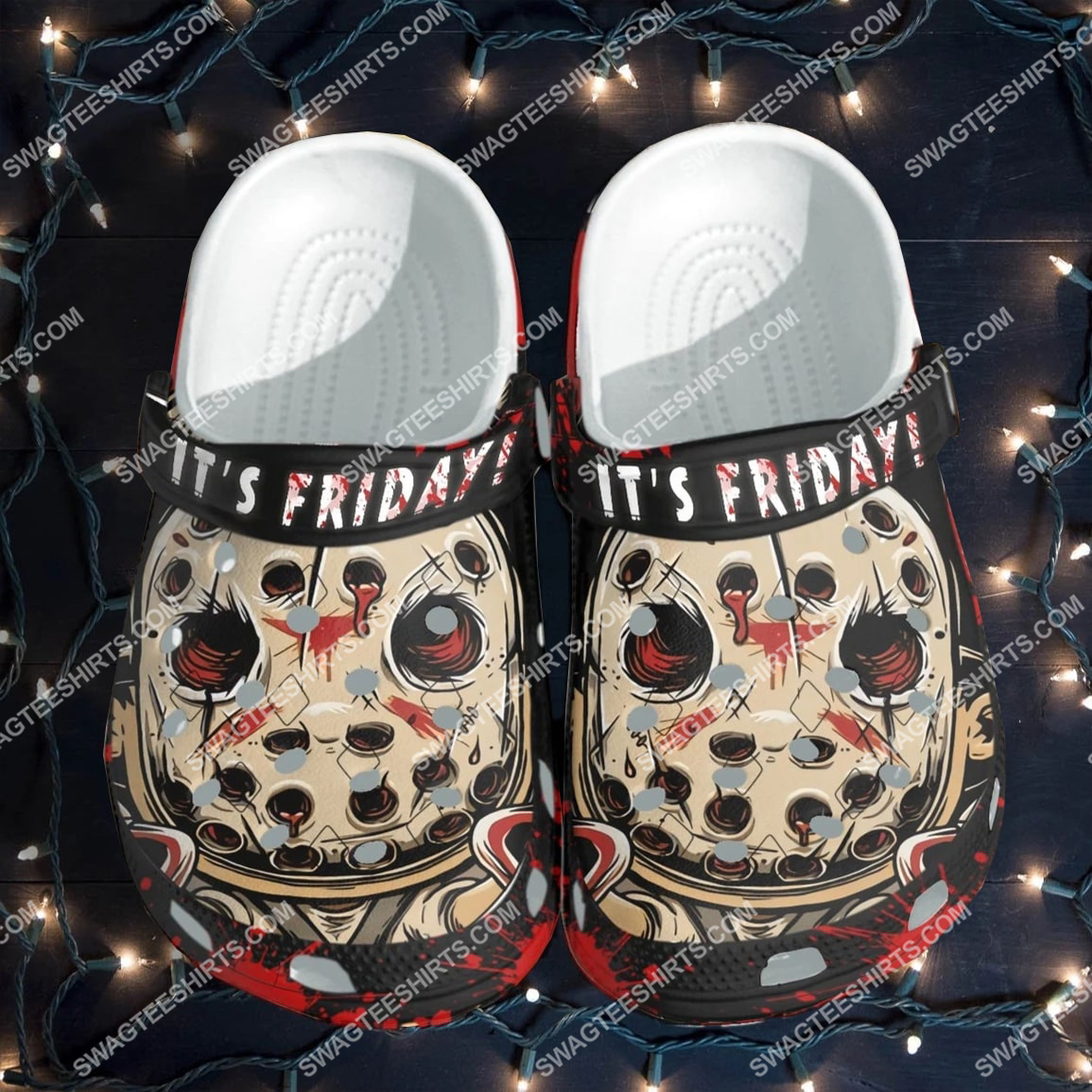 jason voorhees its friday all over printed crocs 11