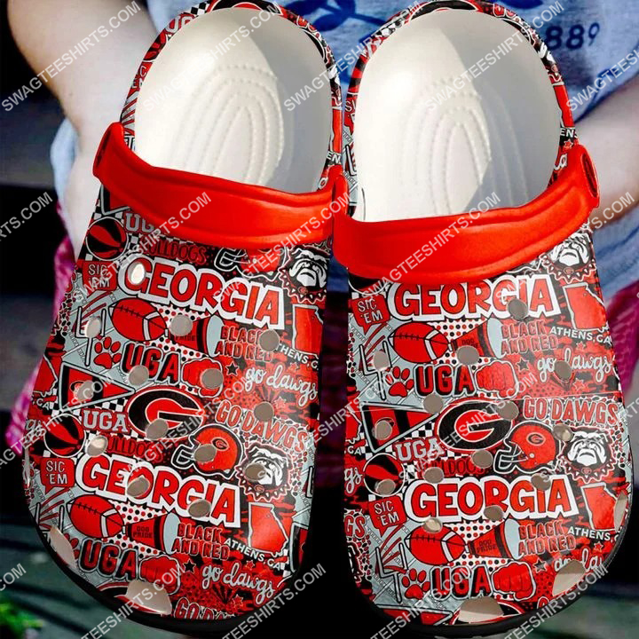 the georgia bulldogs football all over printed crocs crocband clog 2