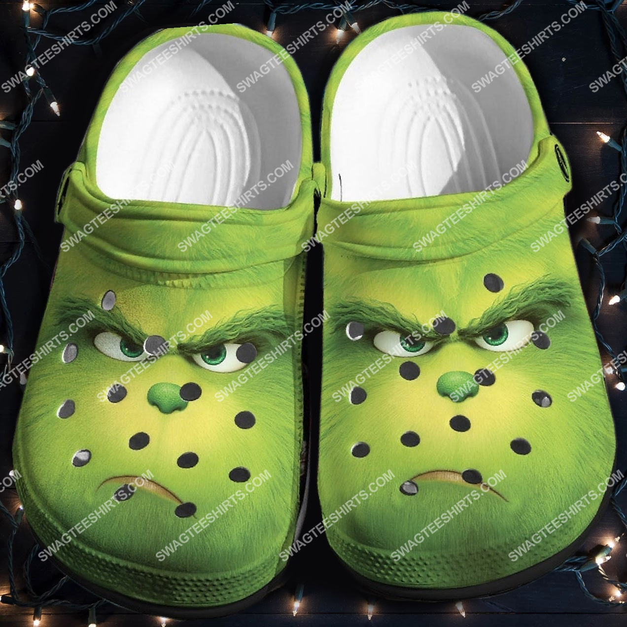 [special edition] the grinch face all over printed crocs – maria