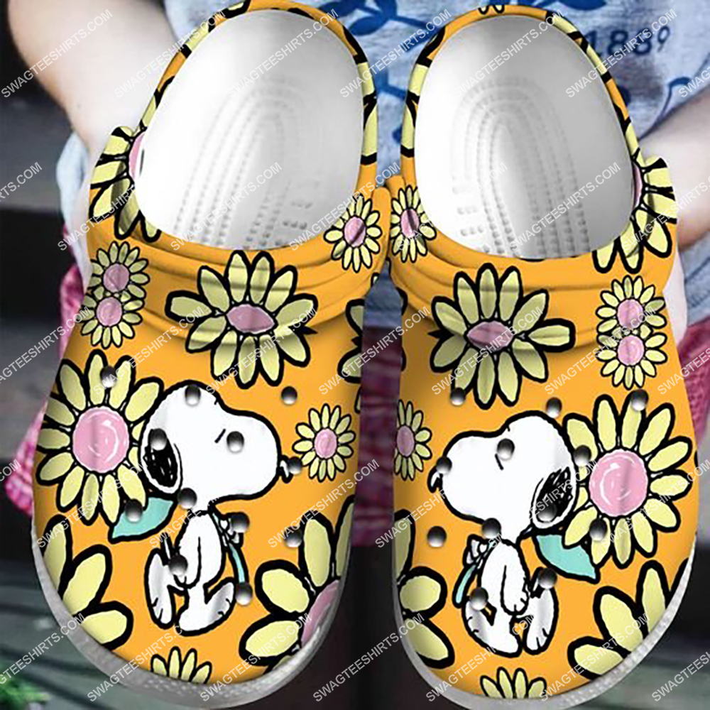 the snoopy flower all over printed crocs crocband clog 2