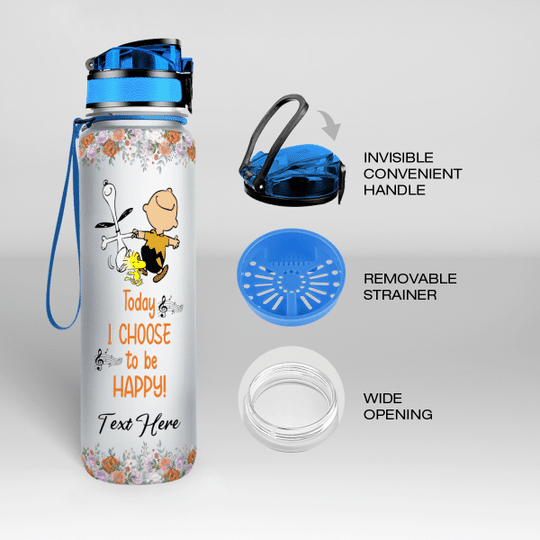 11 Snoopy and Charlie Brown Today I Choose to be Happy Tracker Bottle 2