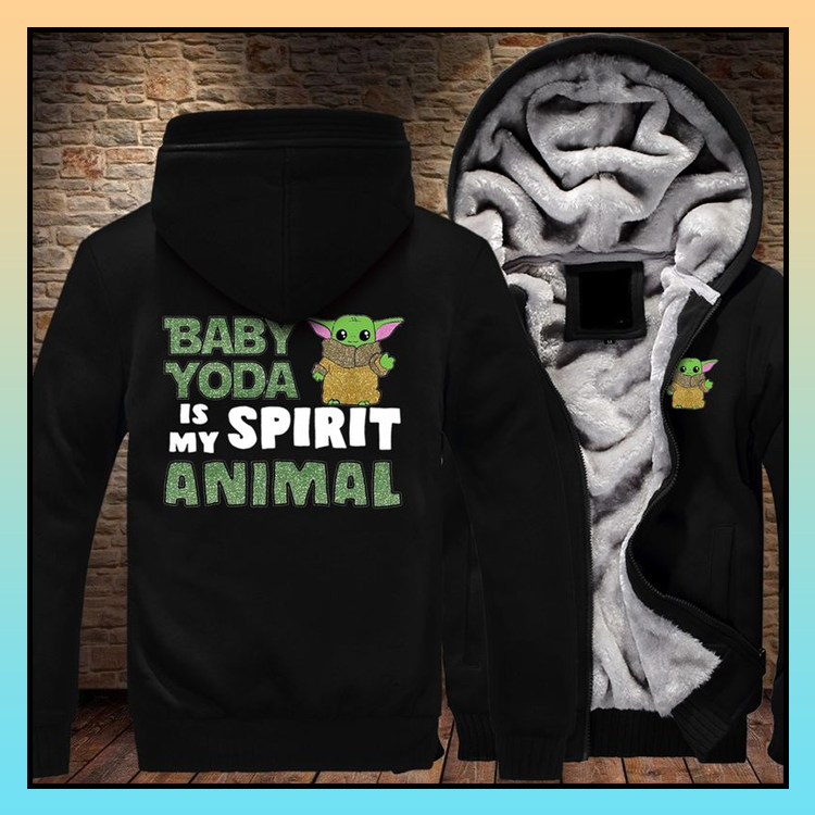12 Baby Yoda is my spirit animal 3d fleece hoodie 1