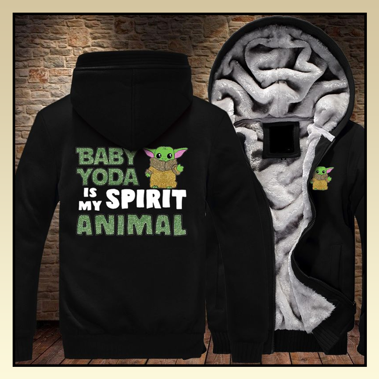 12 Baby Yoda is my spirit animal 3d fleece hoodie 3
