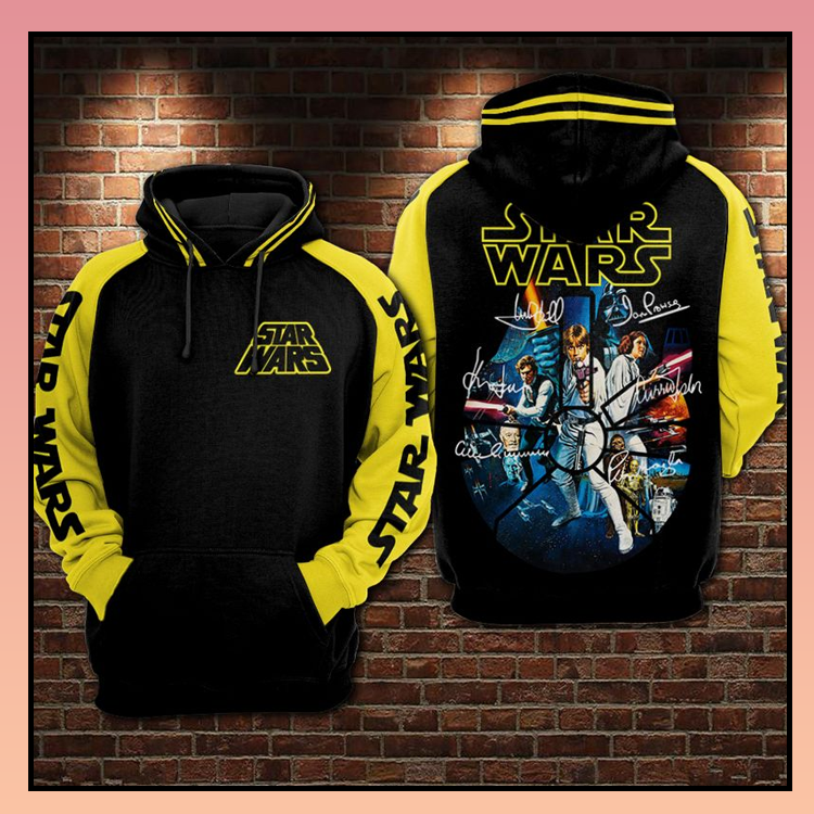 12 Star Wars signatures all over print 3d hoodie 2