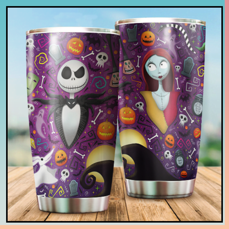 Jack skellington Sally The Nightmare Before Christmas 3D tumbler cup