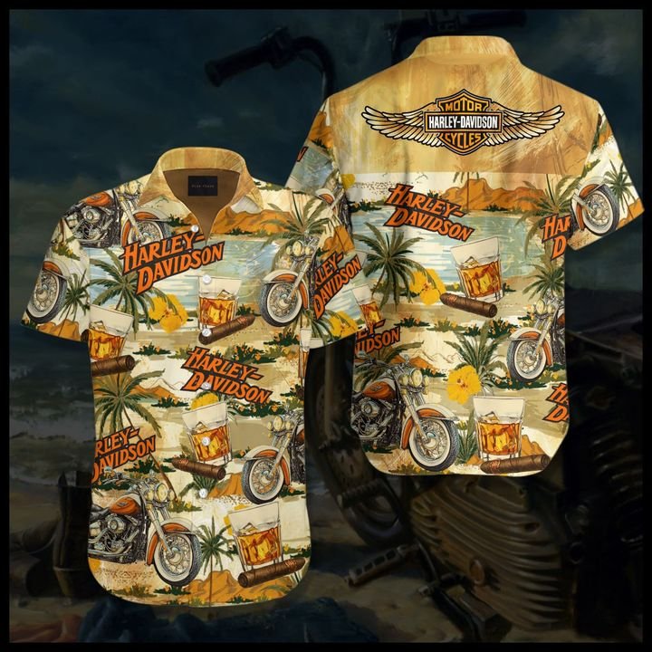 2 Harley Davidson Hawaiian shirt and short 1