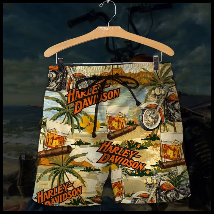 2 Harley Davidson Hawaiian shirt and short 3