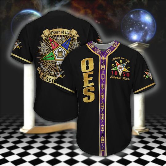 20 Order of the Eastern Star OES Baseball Jersey shirt 1