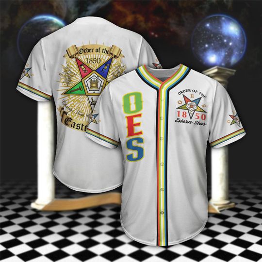 20 Order of the Eastern Star OES Baseball Jersey shirt 2