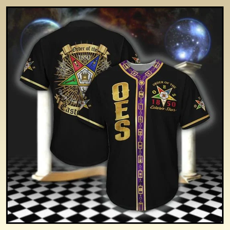 20 Order of the Eastern Star OES Baseball Jersey shirt 3